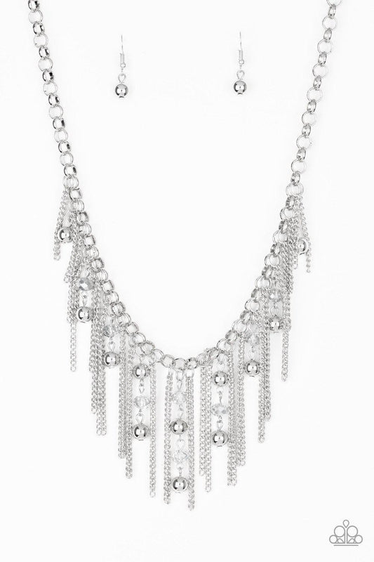 Ever Rebellious Silver Necklace - Paparazzi - Dare2bdazzlin N Jewelry