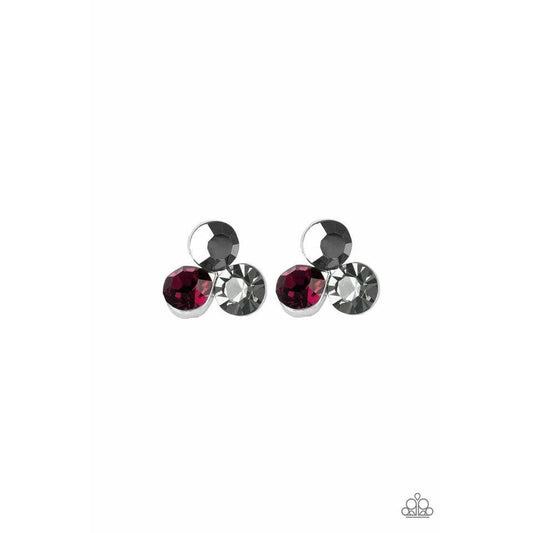 Everything Must Glow Red Post Earrings - Paparazzi - Dare2bdazzlin N Jewelry