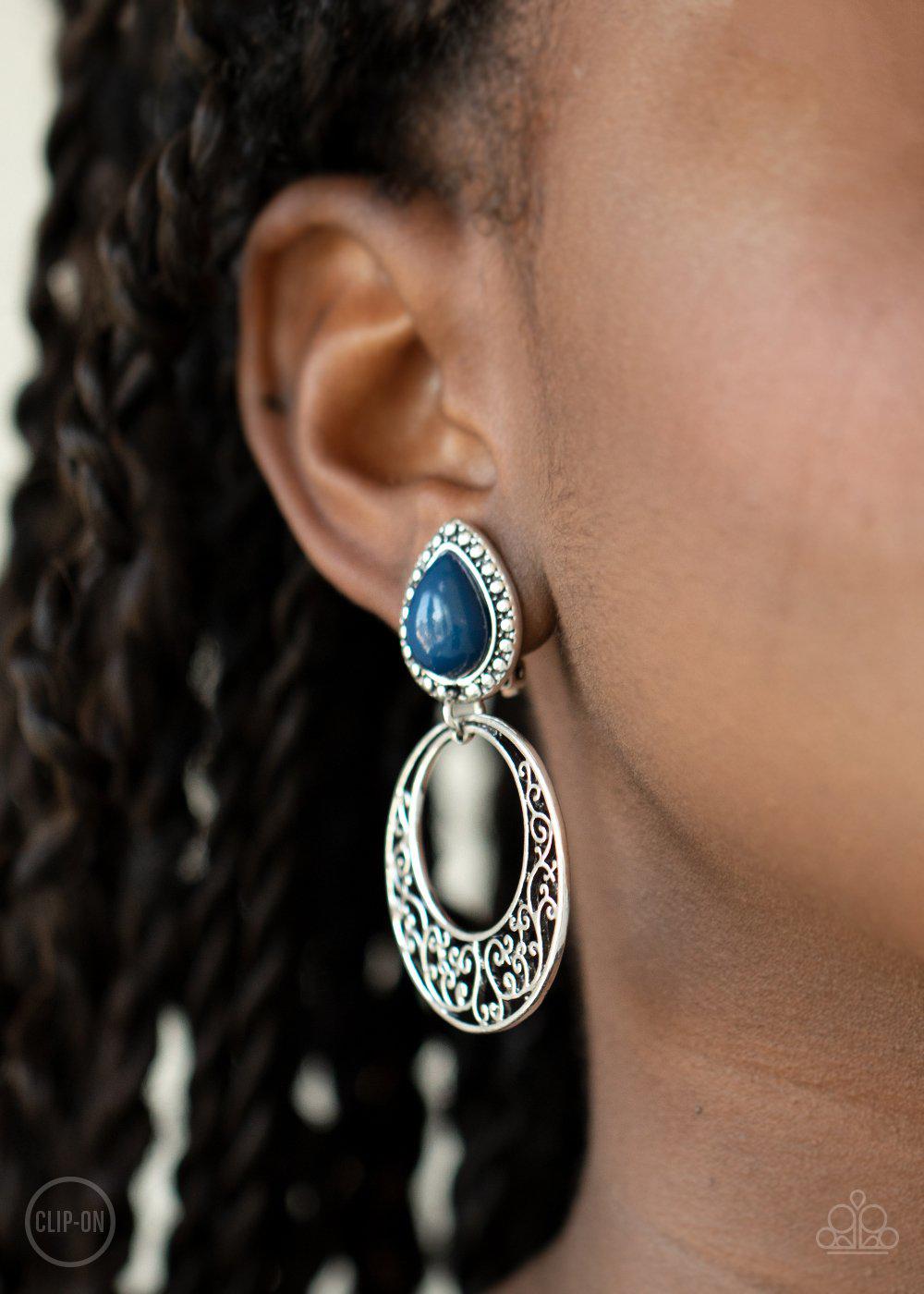 Exotic Escape - Blue Earring - Paparazzi - Dare2bdazzlin N Jewelry