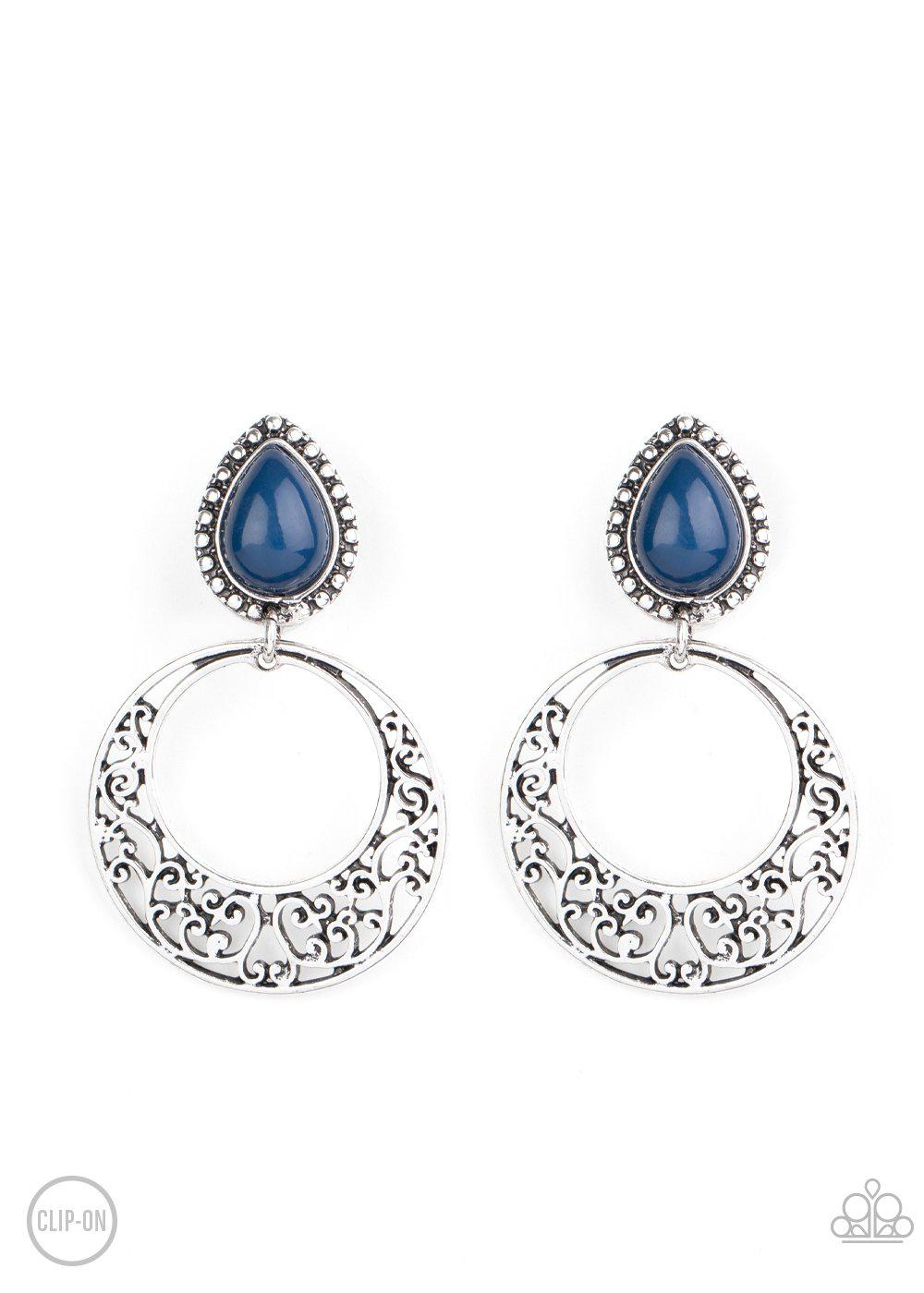 Exotic Escape - Blue Earring - Paparazzi - Dare2bdazzlin N Jewelry