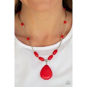 Explore The Elements - Red Necklace - Paparazzi - Dare2bdazzlin N Jewelry