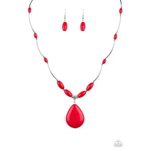 Explore The Elements - Red Necklace - Paparazzi - Dare2bdazzlin N Jewelry
