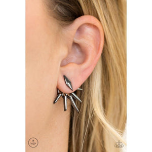 Extra Electric Black Post Earrings - Paparazzi - Dare2bdazzlin N Jewelry