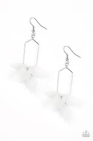 Extra Ethereal - White Earring - Paparazzi - Dare2bdazzlin N Jewelry