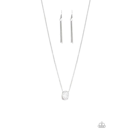 Extra Ice White Necklace - Paparazzi - Dare2bdazzlin N Jewelry