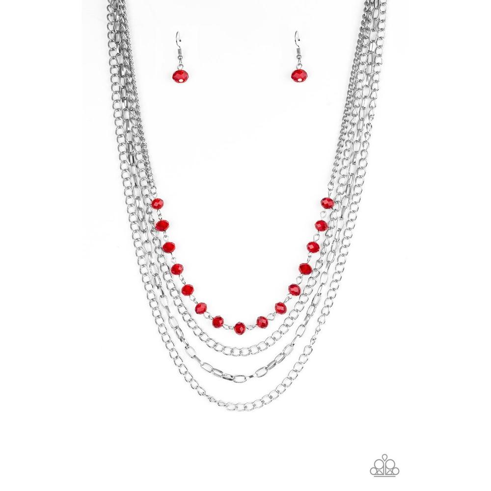 Extravagant Elegance - Red Necklace - Paparazzi - Dare2bdazzlin N Jewelry