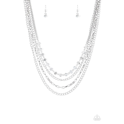 Extravagant Elegance Silver Necklace - Paparazzi - Dare2bdazzlin N Jewelry