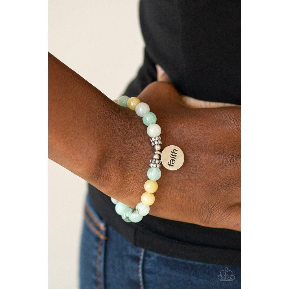FAITH IT, Til You Make It Green Urban Bracelet - Paparazzi - Dare2bdazzlin N Jewelry