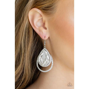 Famous White Earrings - Paparazzi - Dare2bdazzlin N Jewelry