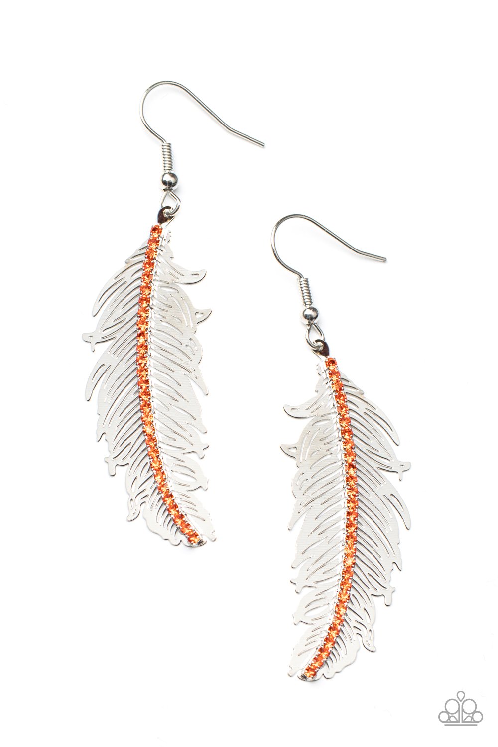 Fearless Flock - Orange Earring - Paparazzi - Dare2bdazzlin N Jewelry