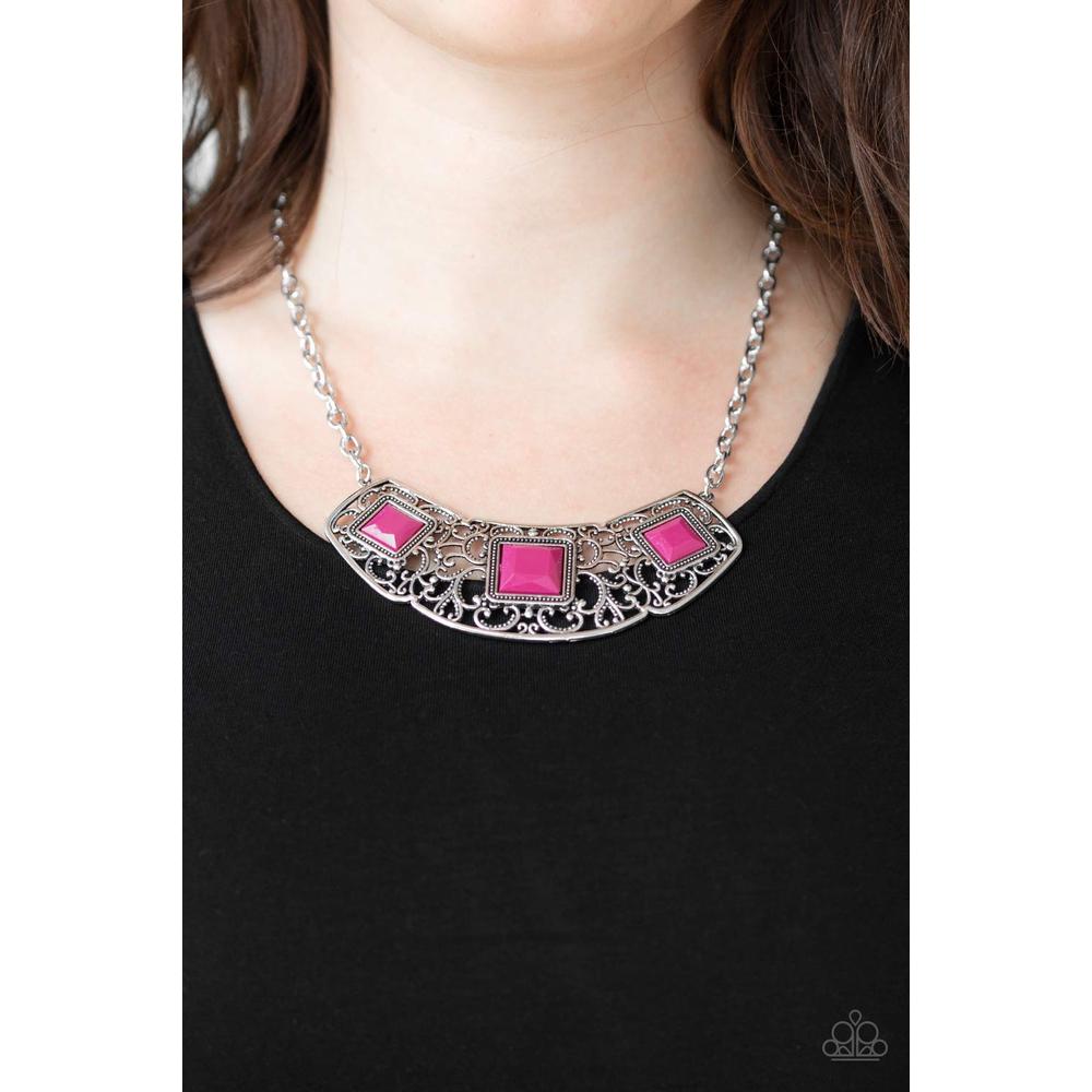 Feeling Inde-PENDANT - Pink Necklace - Paparazzi - Dare2bdazzlin N Jewelry