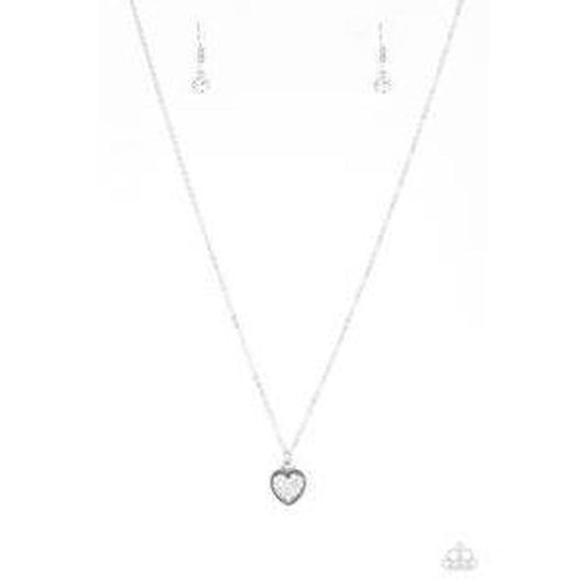 Fierce Flirt White Necklace - Paparazzi - Dare2bdazzlin N Jewelry