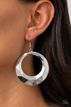 Load image into Gallery viewer, Fiercely Faceted - Silver Earring - Paparazzi - Dare2bdazzlin N Jewelry

