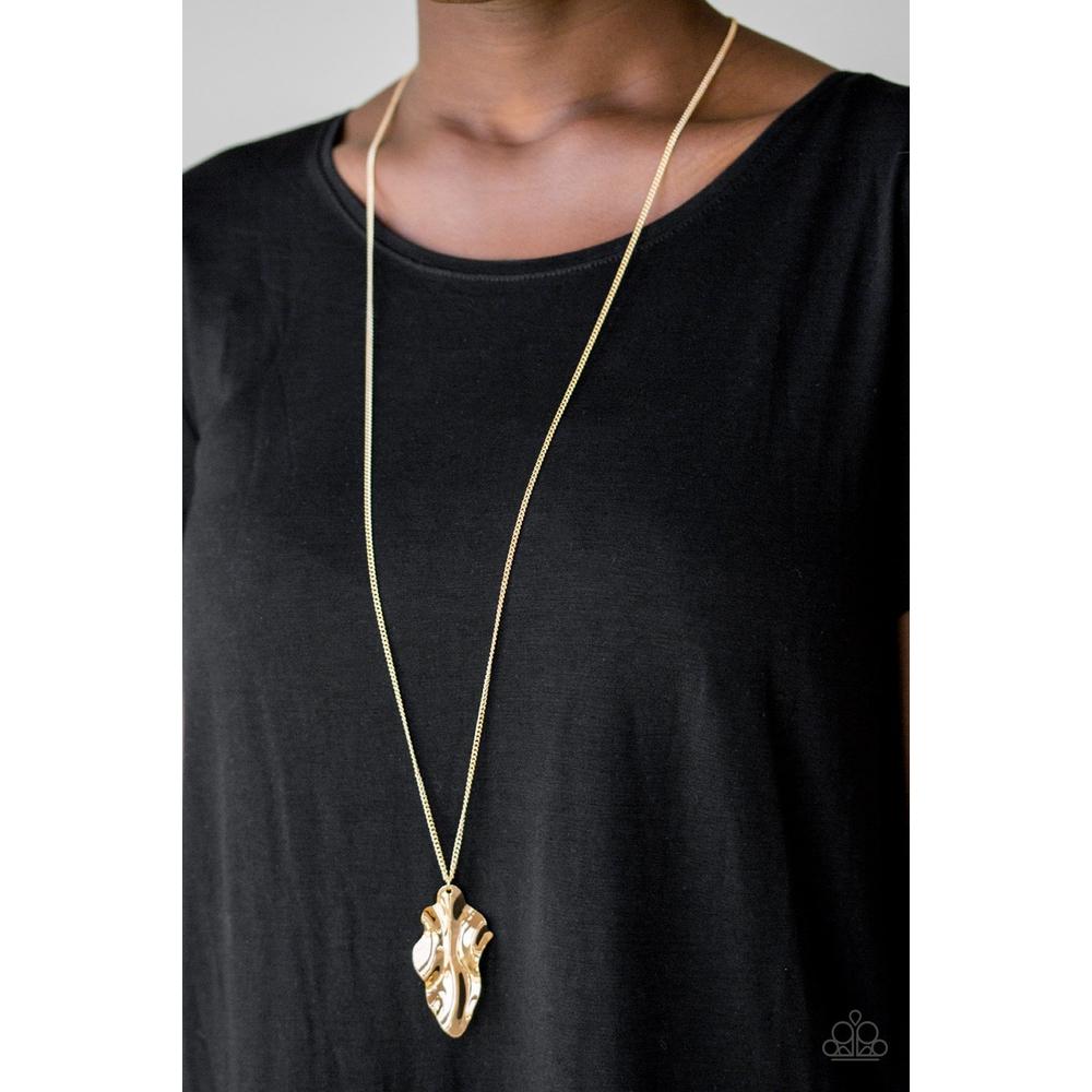 Fiercely Fall - Gold Necklace - Paparazzi - Dare2bdazzlin N Jewelry