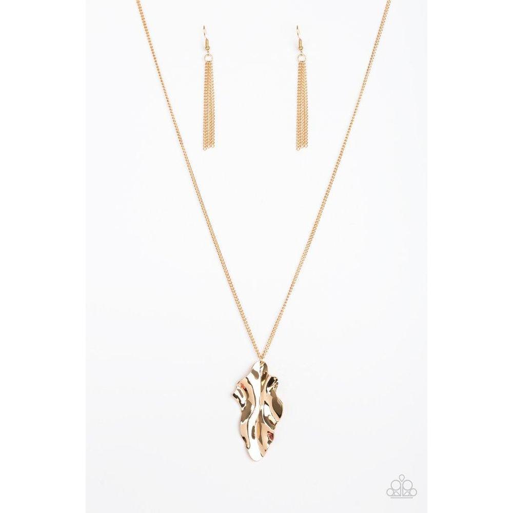 Fiercely Fall - Gold Necklace - Paparazzi - Dare2bdazzlin N Jewelry