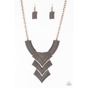 Fiercely Pharaoh - Copper Necklace - Paparazzi - Dare2bdazzlin N Jewelry