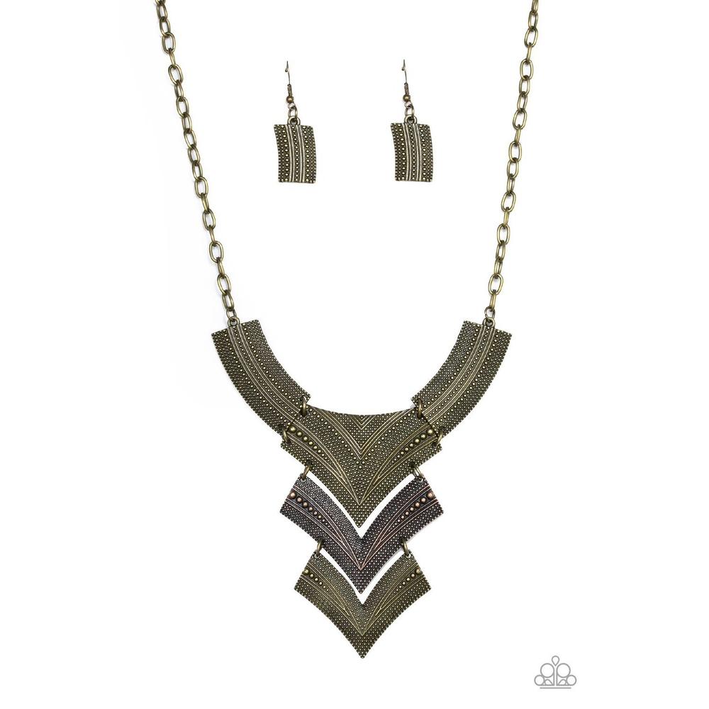 Fiercely Pharaoh - Multi Necklace - Paparazzi - Dare2bdazzlin N Jewelry