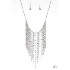 First Class Fringe Silver Necklace - Paparazzi - Dare2bdazzlin N Jewelry
