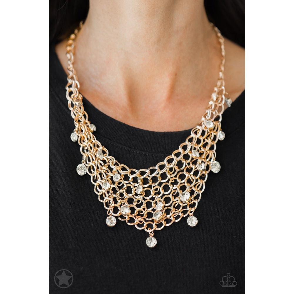 Fishing for Compliments - Gold Necklace - Paparazzi - Dare2bdazzlin N Jewelry