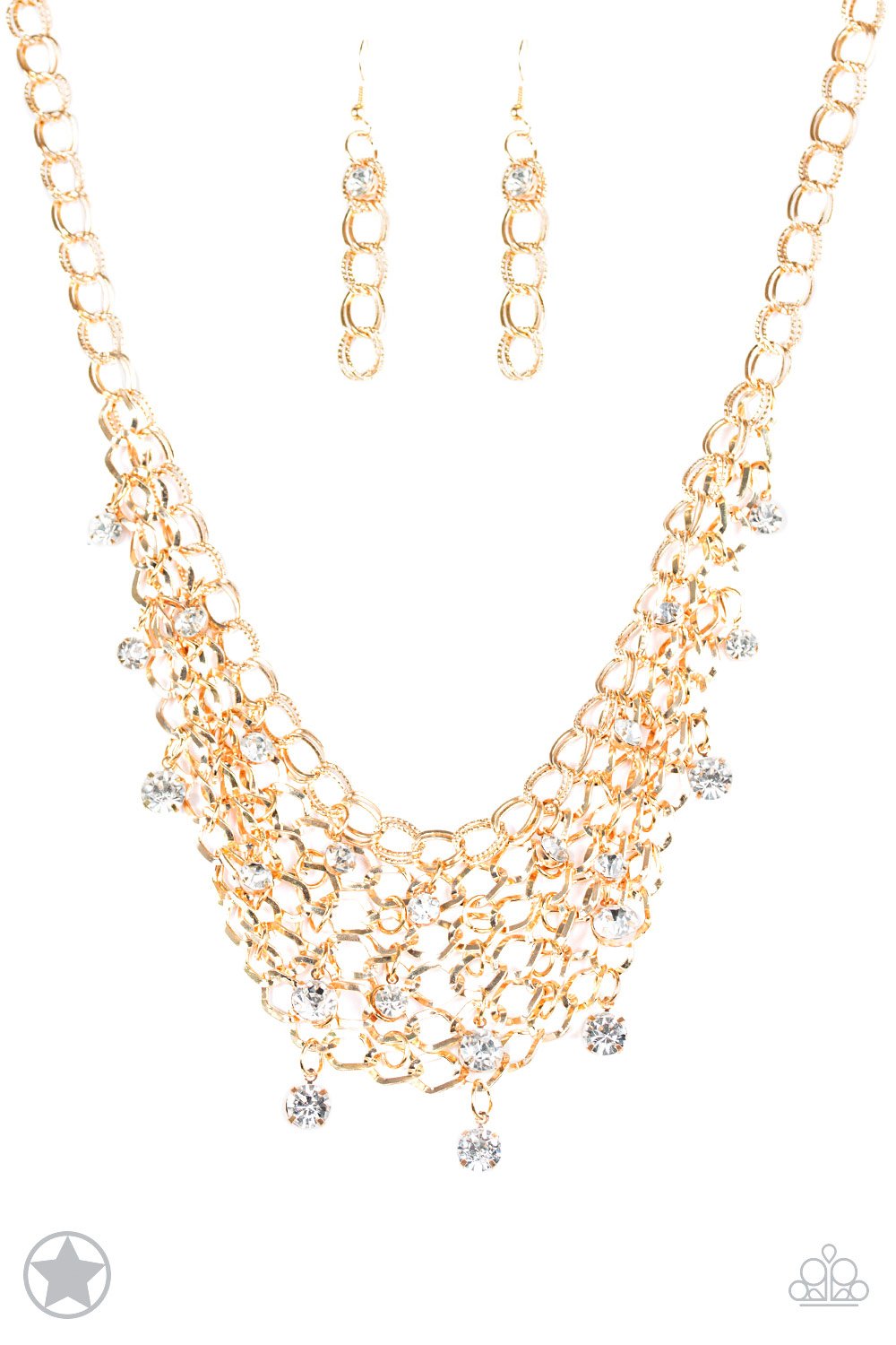 Fishing for Compliments - Gold Necklace - Paparazzi - Dare2bdazzlin N Jewelry