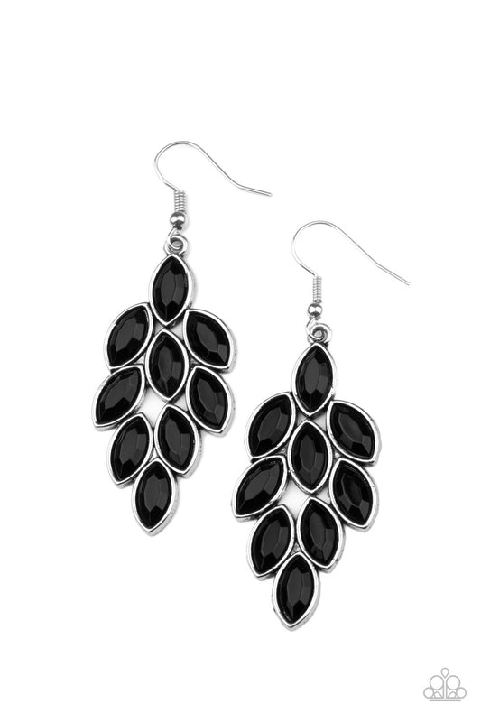 Flamboyant Foliage - Black Earring - Paparazzi - Dare2bdazzlin N Jewelry