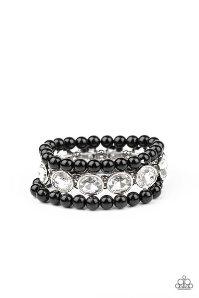 Flawlessly Flattering Black Bracelet - Paparazzi - Dare2bdazzlin N Jewelry