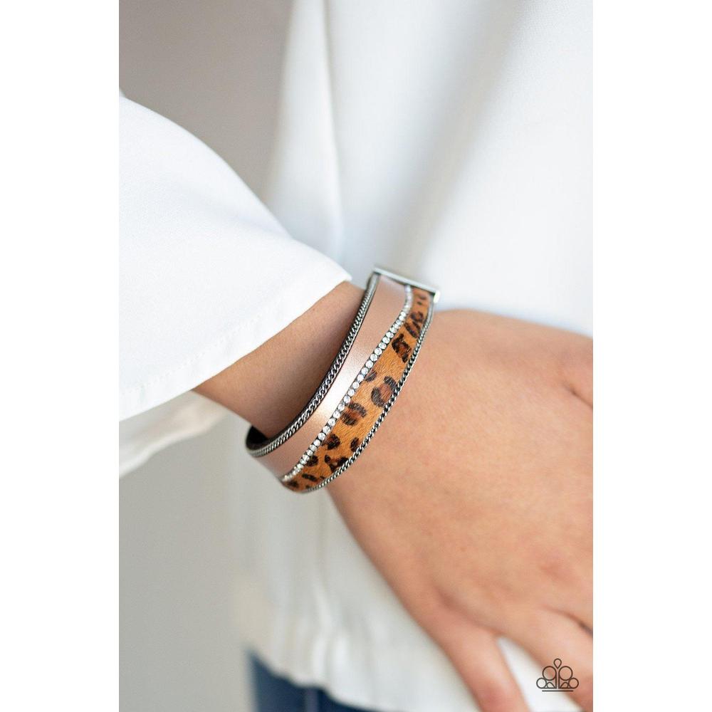 Flirtatiously Feline Brown Urban Bracelet - Paparazzi - Dare2bdazzlin N Jewelry