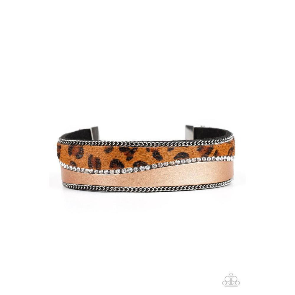 Flirtatiously Feline Brown Urban Bracelet - Paparazzi - Dare2bdazzlin N Jewelry