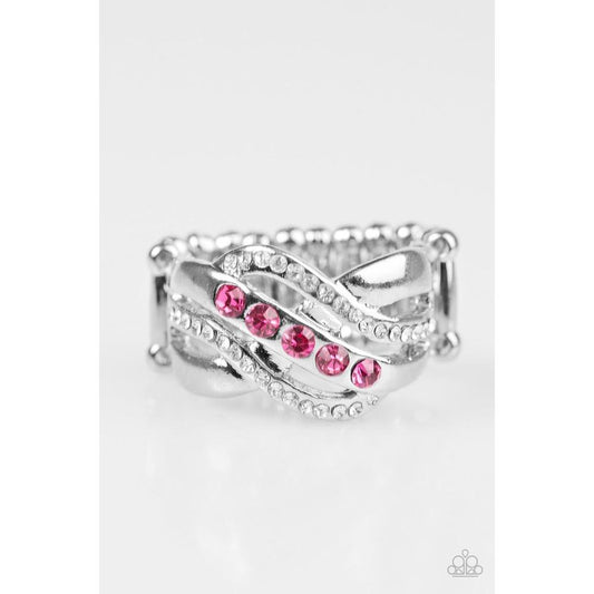 Flirting With Sparkle Pink Ring - Paparazzi - Dare2bdazzlin N Jewelry