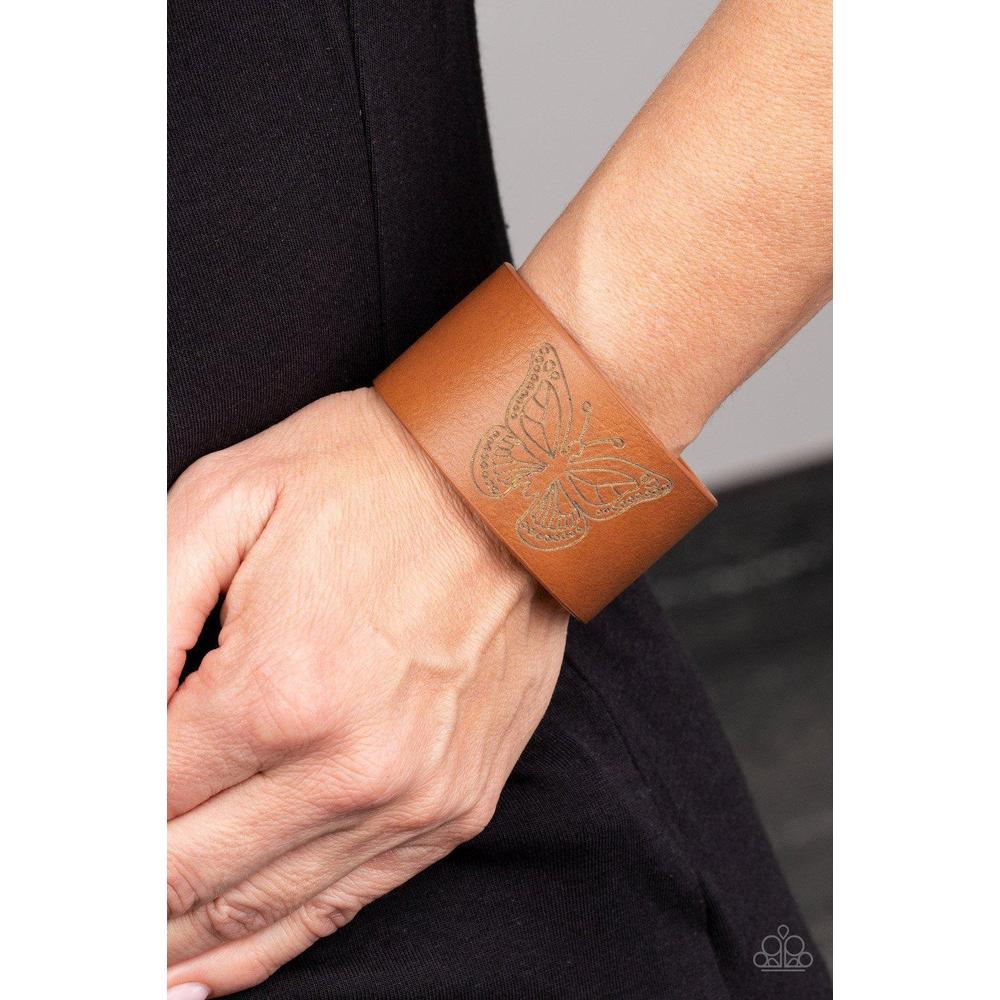 Flirty Flutter - Brown Bracelet - Paparazzi - Dare2bdazzlin N Jewelry