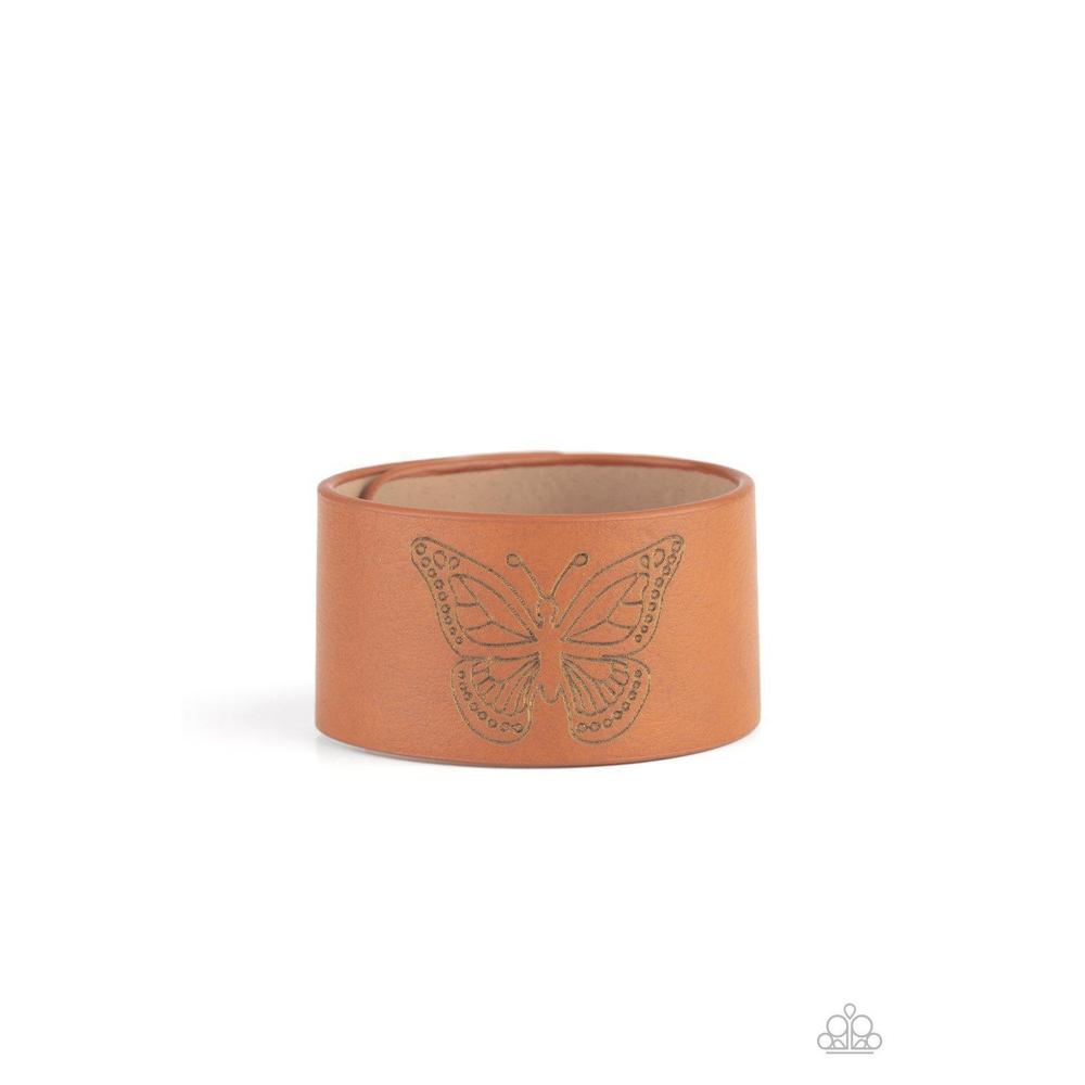 Flirty Flutter - Brown Bracelet - Paparazzi - Dare2bdazzlin N Jewelry