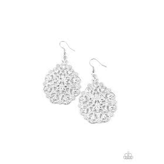 Floral Affair - White Earring - Paparazzi - Dare2bdazzlin N Jewelry