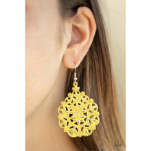 Load image into Gallery viewer, Floral Affair - Yellow Earring - Paparazzi - Dare2bdazzlin N Jewelry
