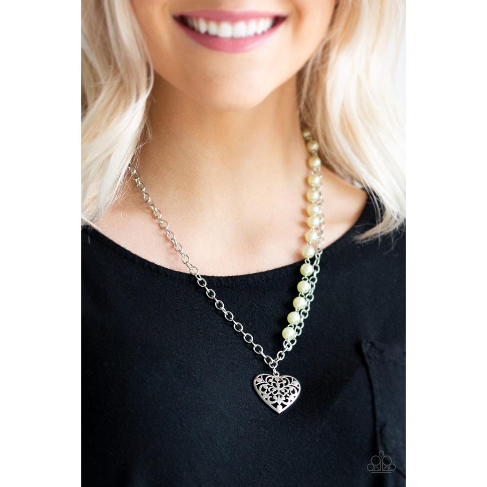 Forever In My Heart - Yellow Necklace - Paparazzi - Dare2bdazzlin N Jewelry