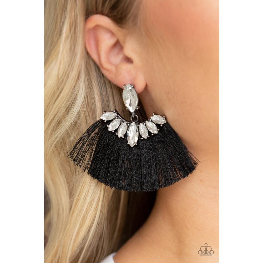 Formal Flair Black Earrings - Paparazzi - Dare2bdazzlin N Jewelry