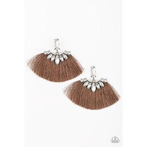 Formal Flair Brown Earrings - Paparazzi - Dare2bdazzlin N Jewelry