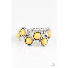 Load image into Gallery viewer, Foxy Fabulous - Yellow Ring - Paparazzi - Dare2bdazzlin N Jewelry
