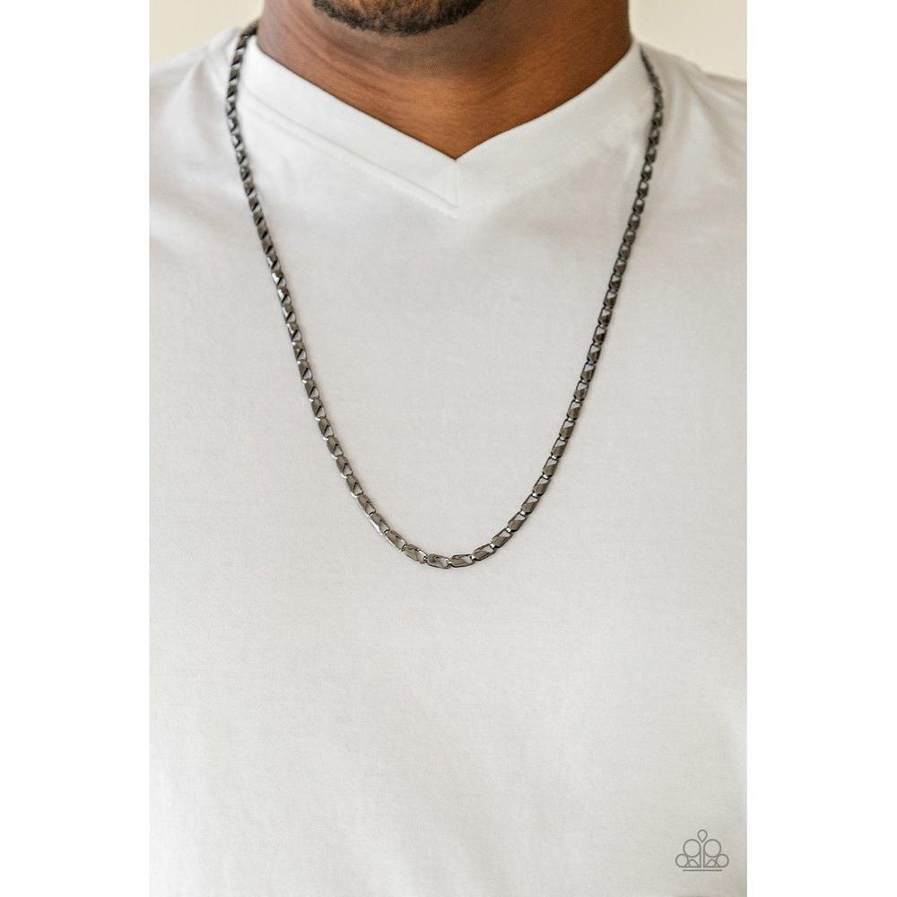 Free Agency Black Necklace - Paparazzi - Dare2bdazzlin N Jewelry