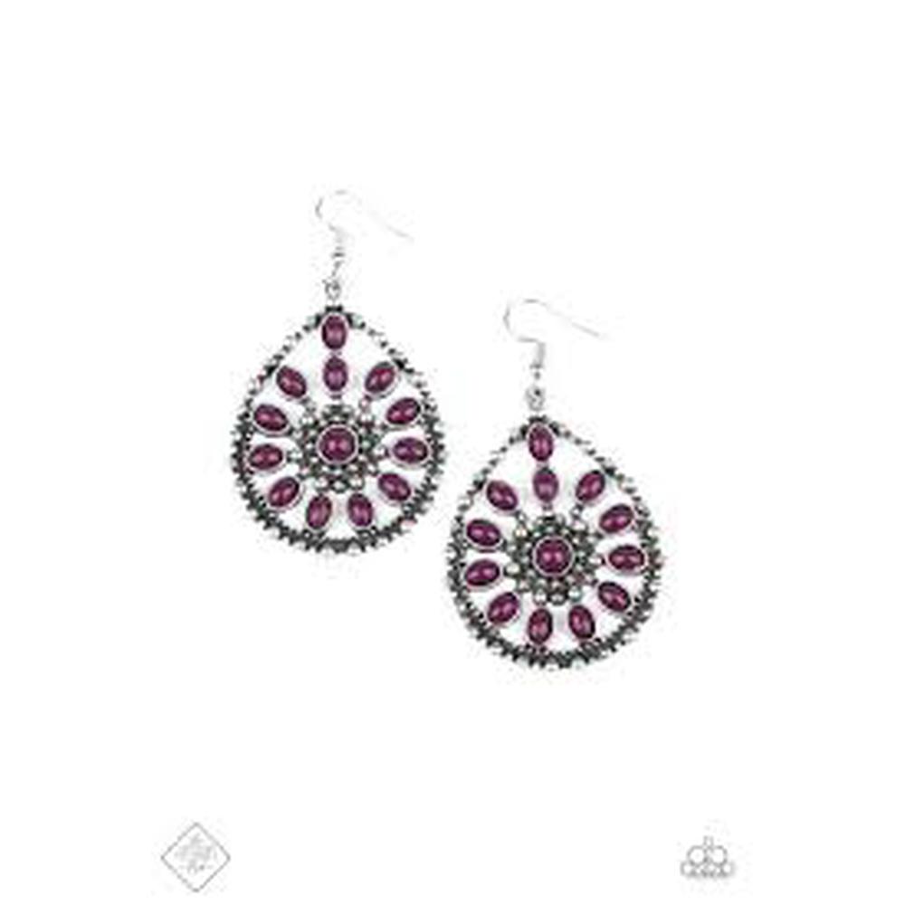 Free To Roam Purple Earring - Paparazzi - Dare2bdazzlin N Jewelry