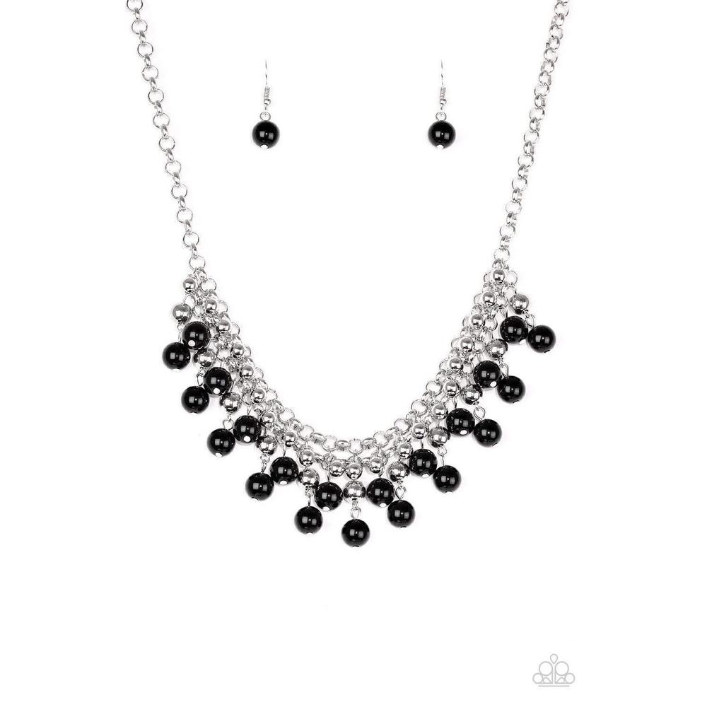 Friday Night Fringe - Black Necklace  - Paparazzi - Dare2bdazzlin N Jewelry