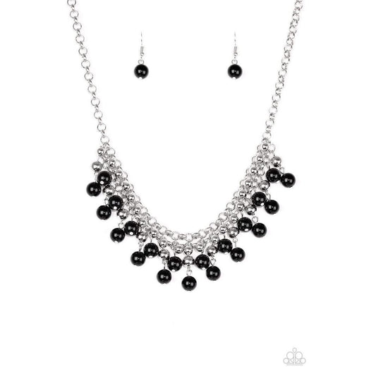 Friday Night Fringe - Black Necklace  - Paparazzi - Dare2bdazzlin N Jewelry