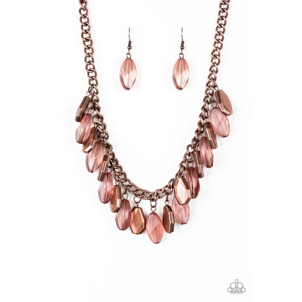 Fringe Fabulous Copper Necklace - Paparazzi - Dare2bdazzlin N Jewelry