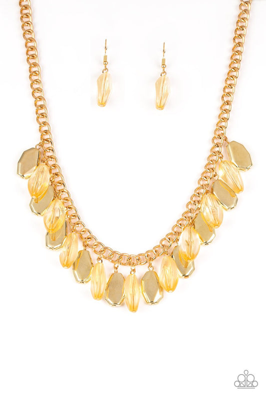 Fringe Fabulous - Gold Necklace - Paparazzi - Dare2bdazzlin N Jewelry