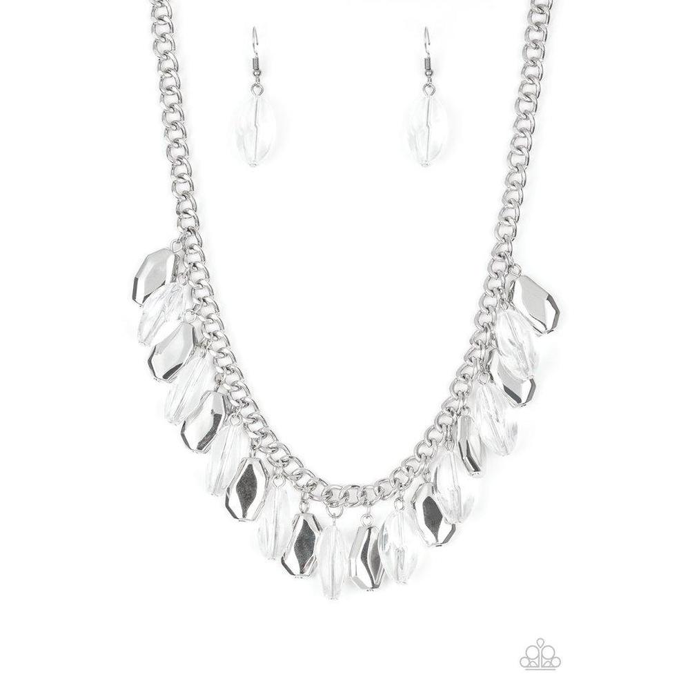 Fringe Fabulous White Necklace - Paparazzi - Dare2bdazzlin N Jewelry