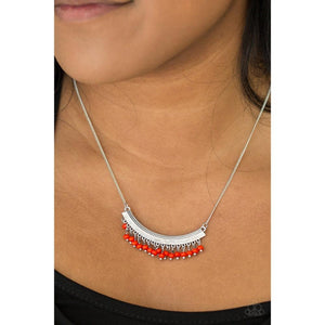 Fringe Fever - Red Necklace - Paparazzi - Dare2bdazzlin N Jewelry