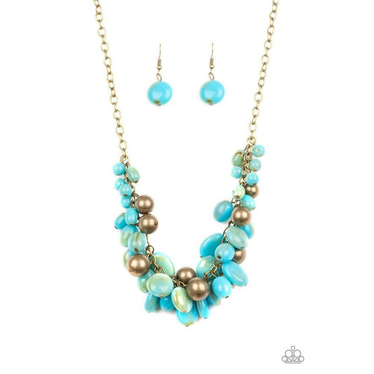 Full Out Fringe Blue Necklace - Dare2bdazzlin N Jewelry