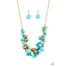 Load image into Gallery viewer, Full Out Fringe Blue Necklace - Dare2bdazzlin N Jewelry
