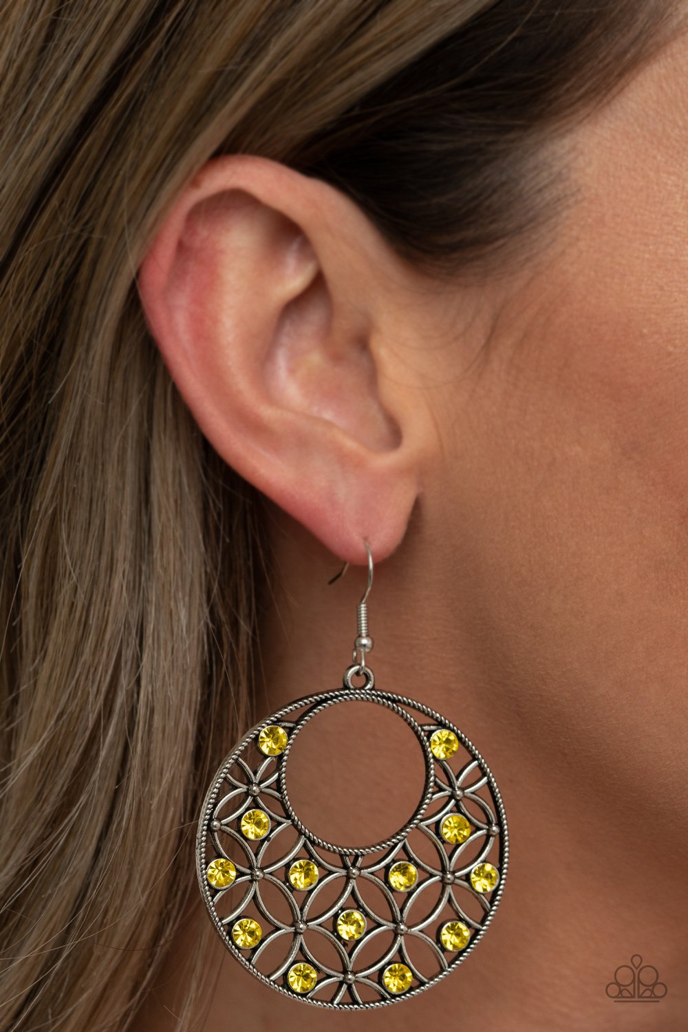 Garden Garnish - Yellow Earring - Paparazzi - Dare2bdazzlin N Jewelry