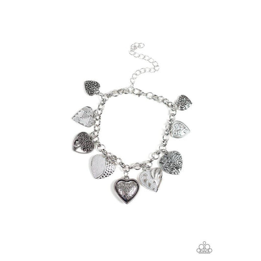 Garden Hearts - White Bracelet - Paparazzi - Dare2bdazzlin N Jewelry