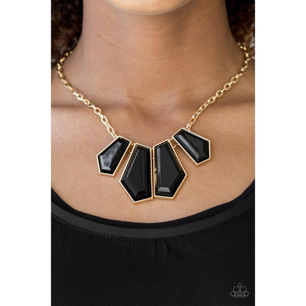 Get Up and GEO - Gold Necklace - Paparazzi - Dare2bdazzlin N Jewelry